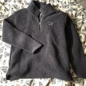 Grey VS PINK Sherpa quarter zip